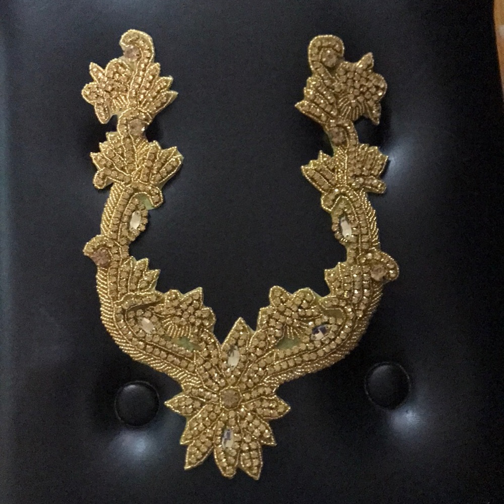 Gold beaded appliqué from Japan